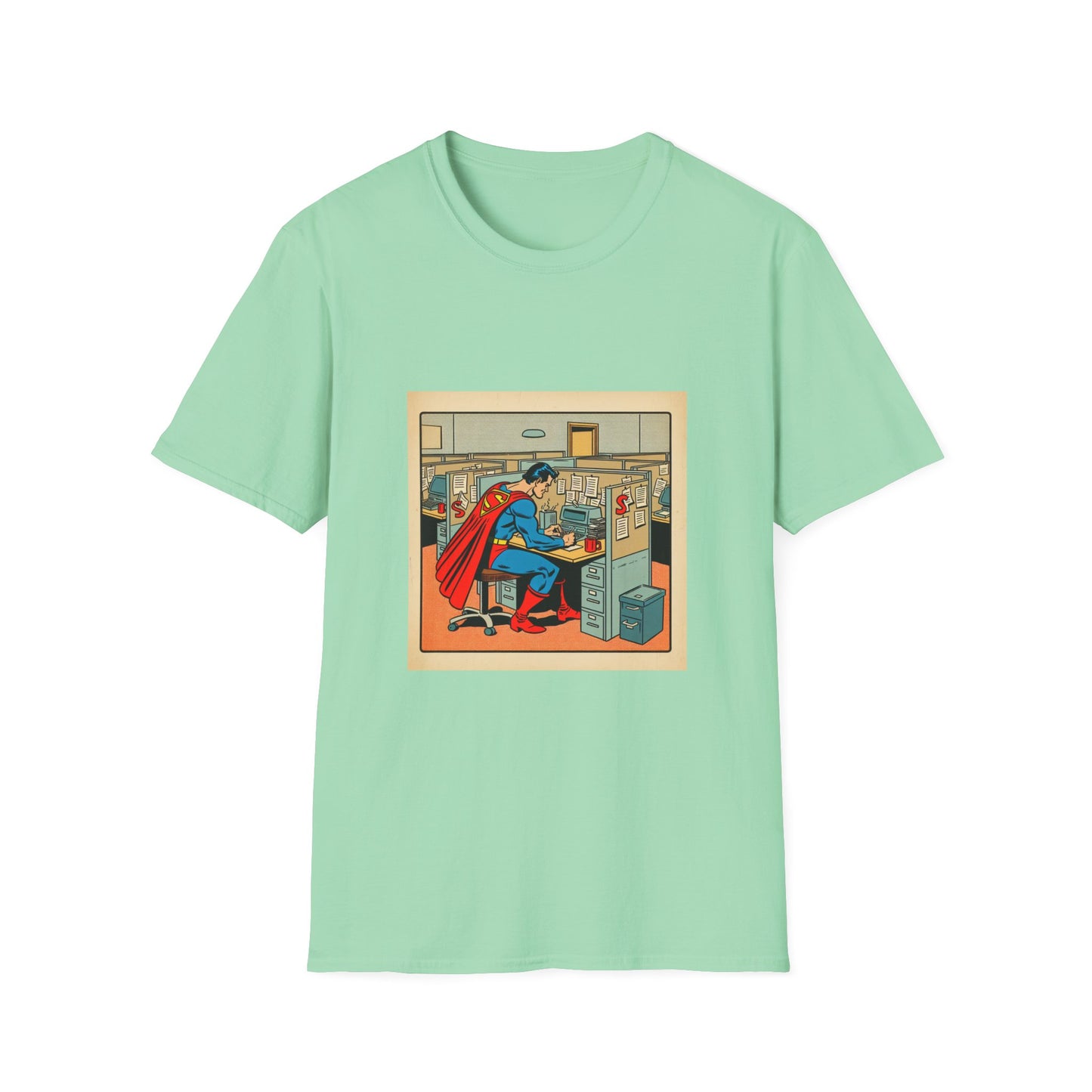 Superman at Cubicle T-Shirt