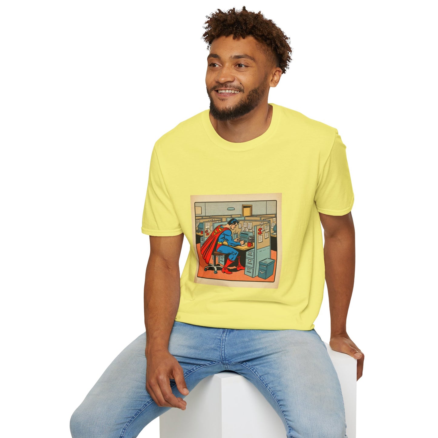 Superman at Cubicle T-Shirt