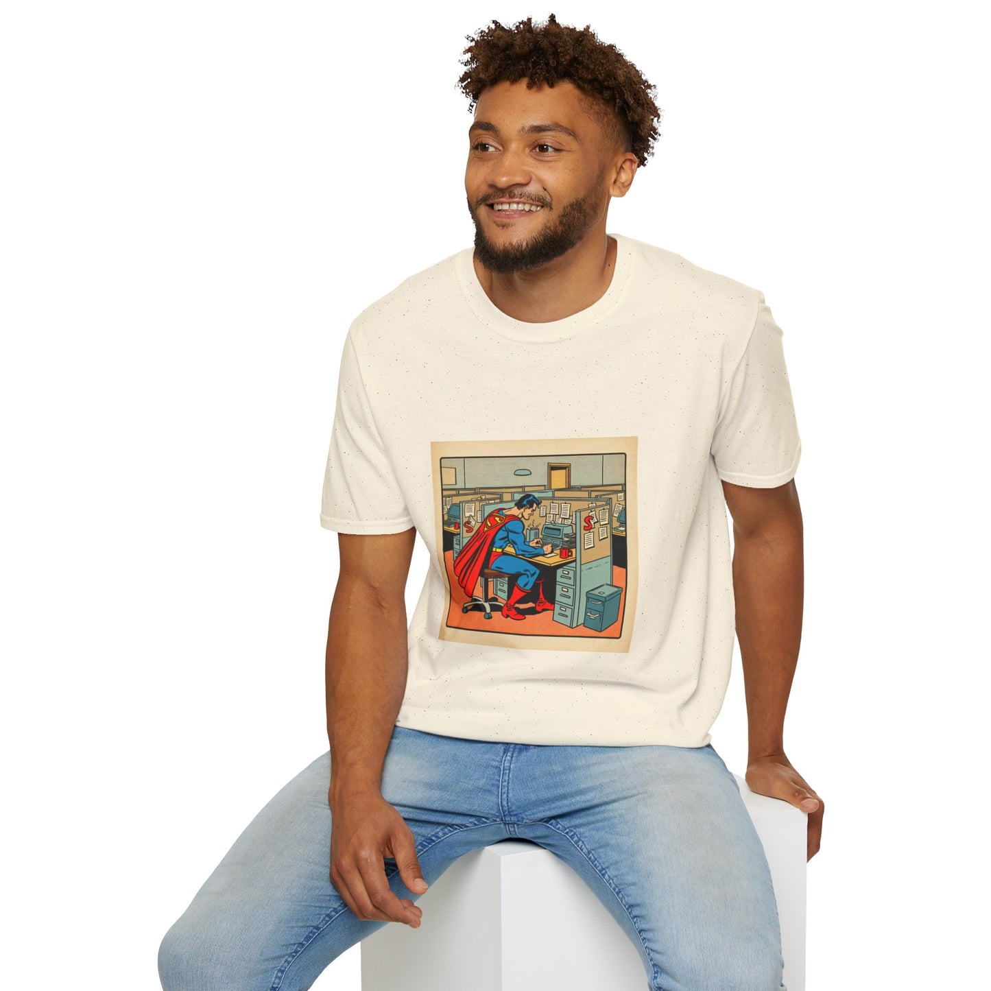 Superman at Cubicle T-Shirt