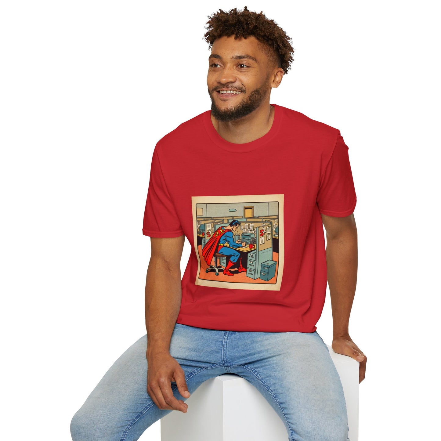 Superman at Cubicle T-Shirt