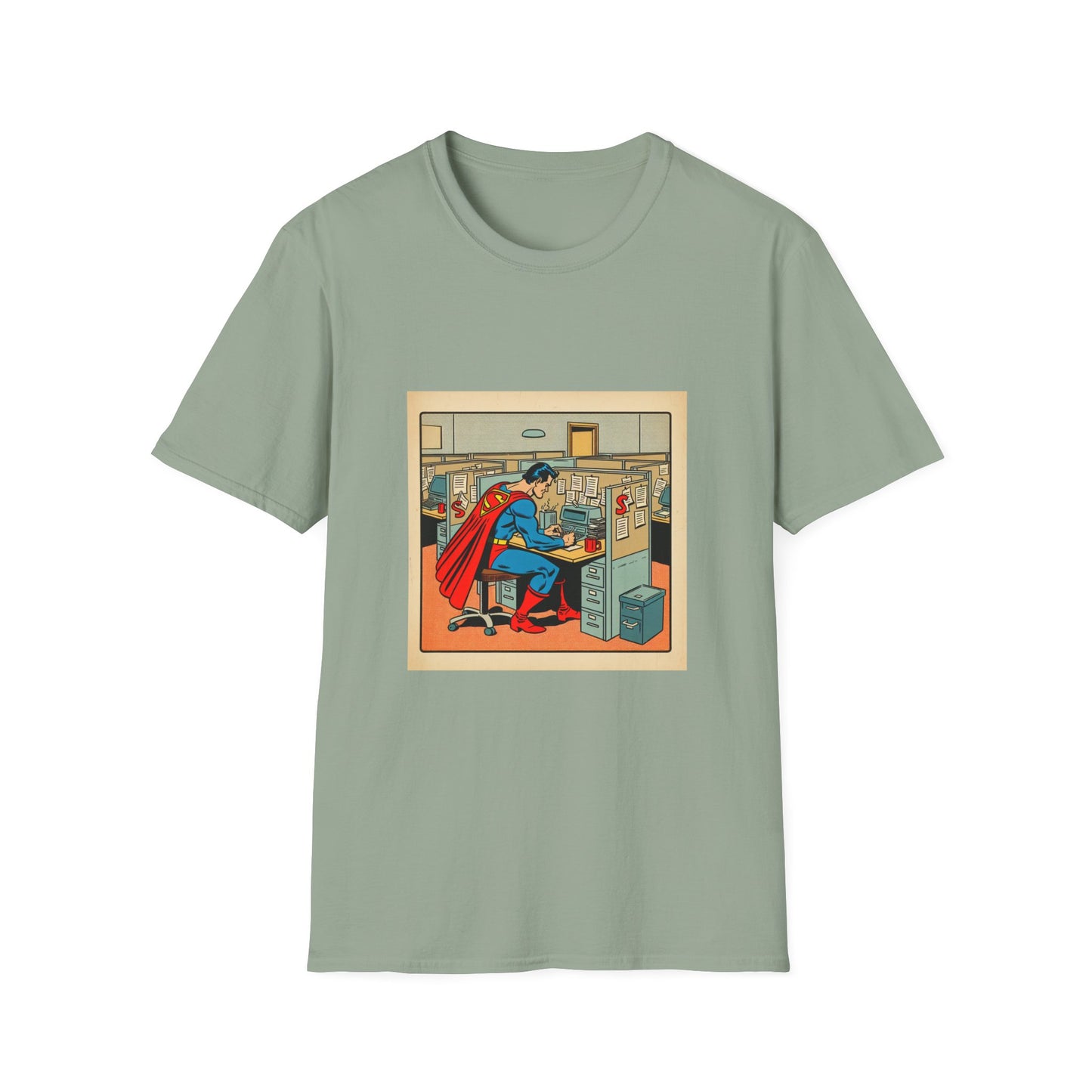 Superman at Cubicle T-Shirt