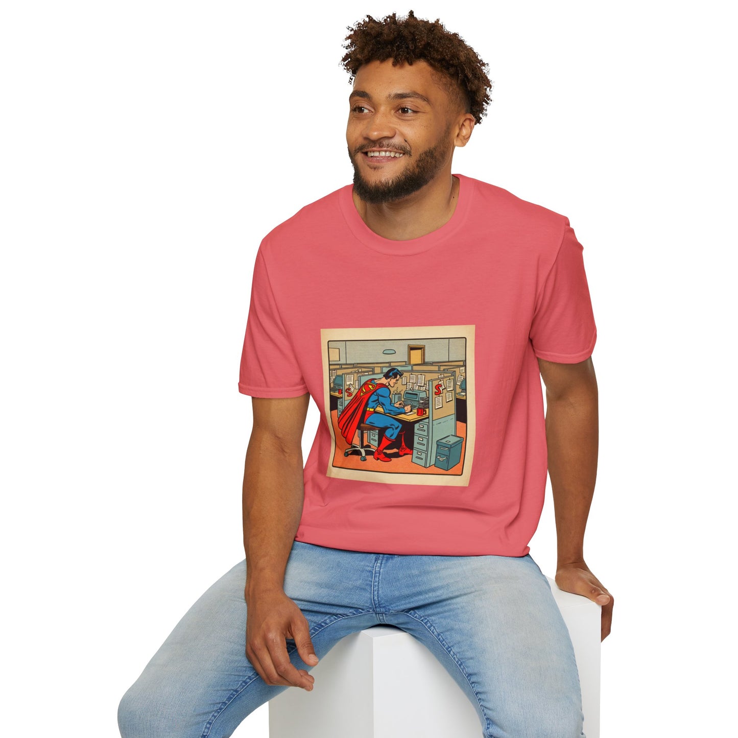Superman at Cubicle T-Shirt
