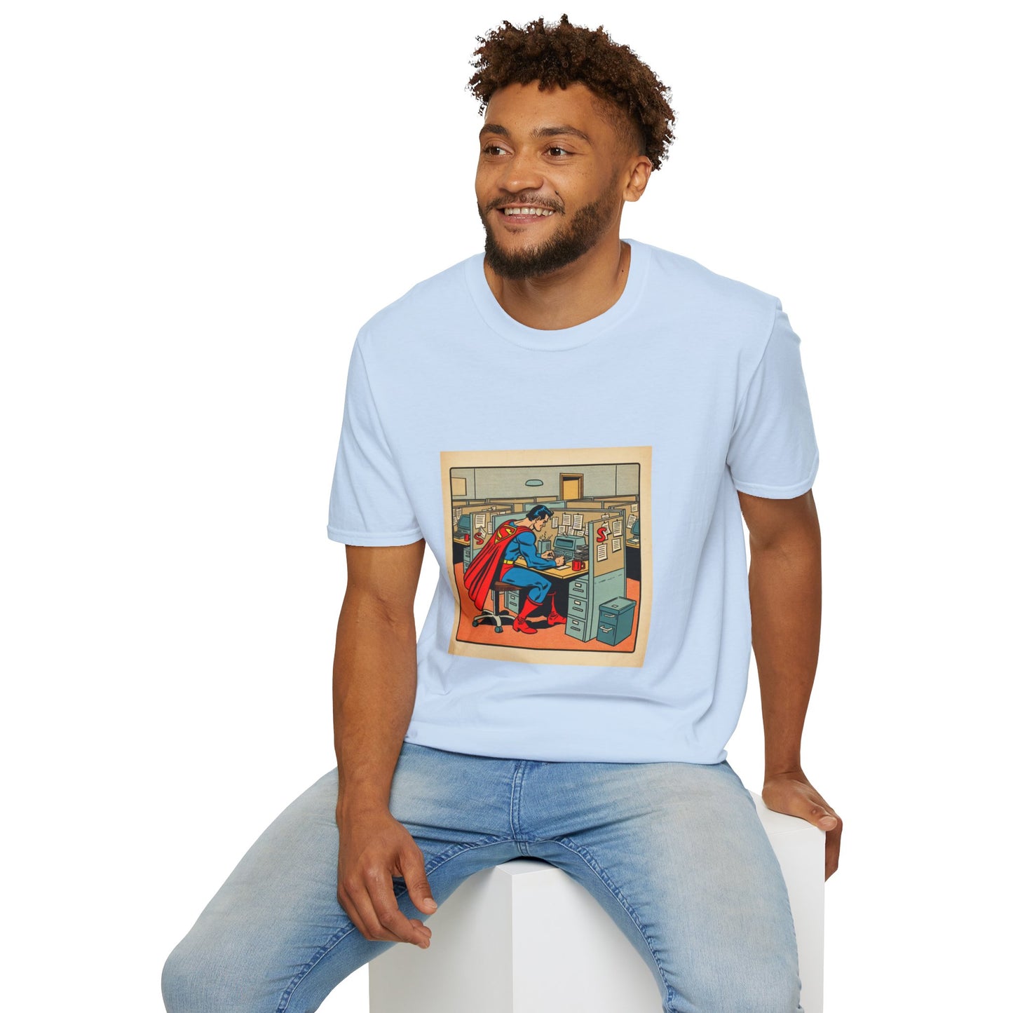 Superman at Cubicle T-Shirt